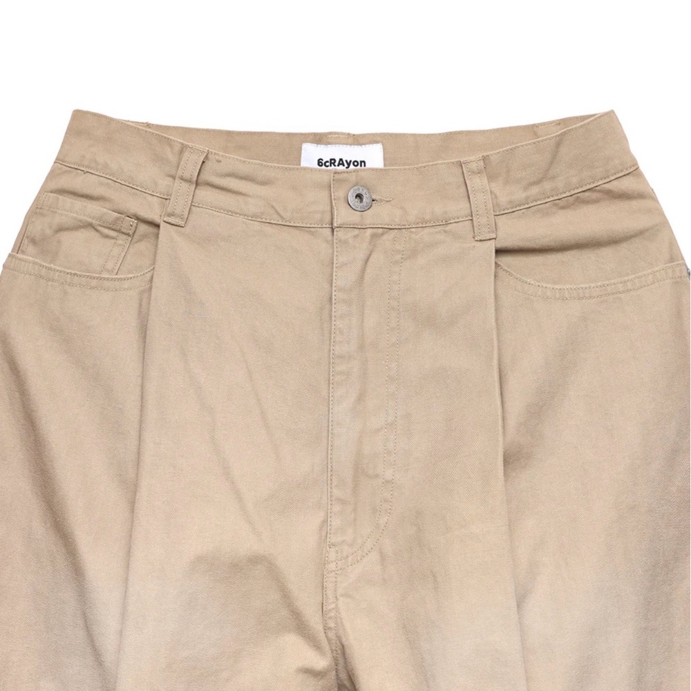 6cRAyon Khaki Herringbone Wide Leg Trousers Streetwear  XL - NWT🤎 - Picture 8 of 11